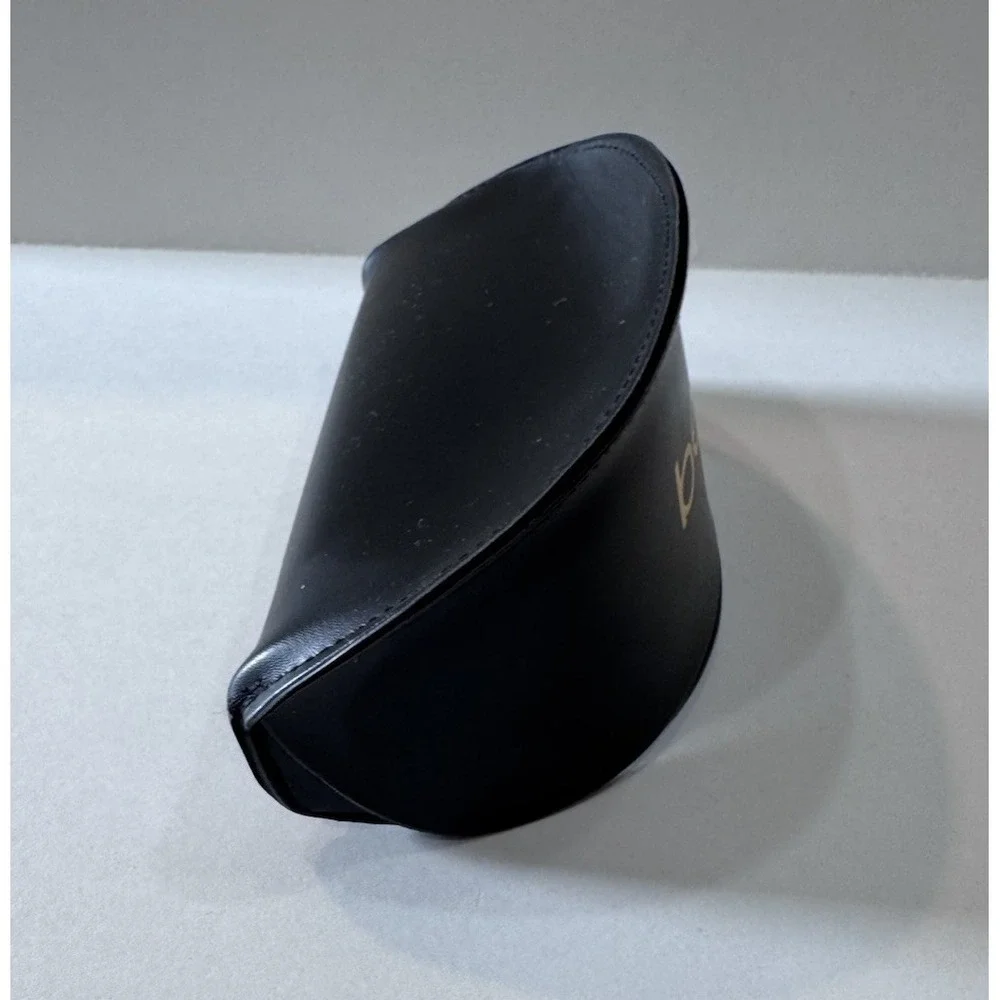 Bebe Gold Tone Logo Large Black‎ Sunglasses Eyeglasses Semi-Hard Clamshell Case